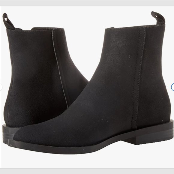 ESSENTIALS Women's Flat Ankle/Chelsea Boots Faux Leather Size 13 - Black… - Picture 6 of 6